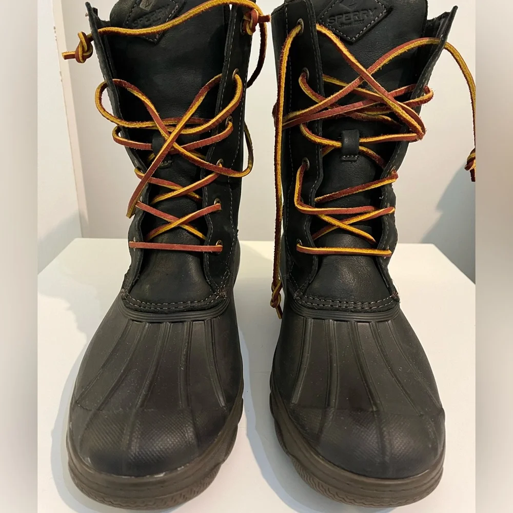 Women’s Sperry Saltwater Wedge Duck Boots Sz 9 - Picture 2 of 9